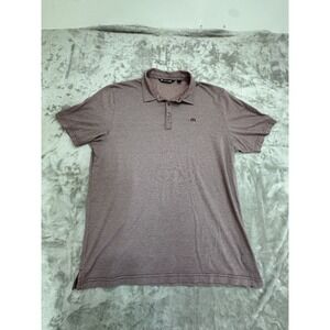 Travis Mathew Golf‎ Polo Shirt Men's Size XL Cranberry/Purple 2 Button Front EUC